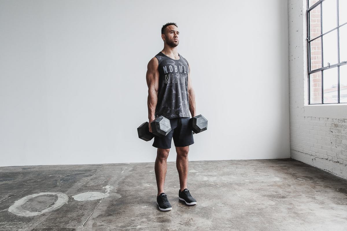 Nobull Miami Men's Tank Tops Grey | Australia (DN8231)